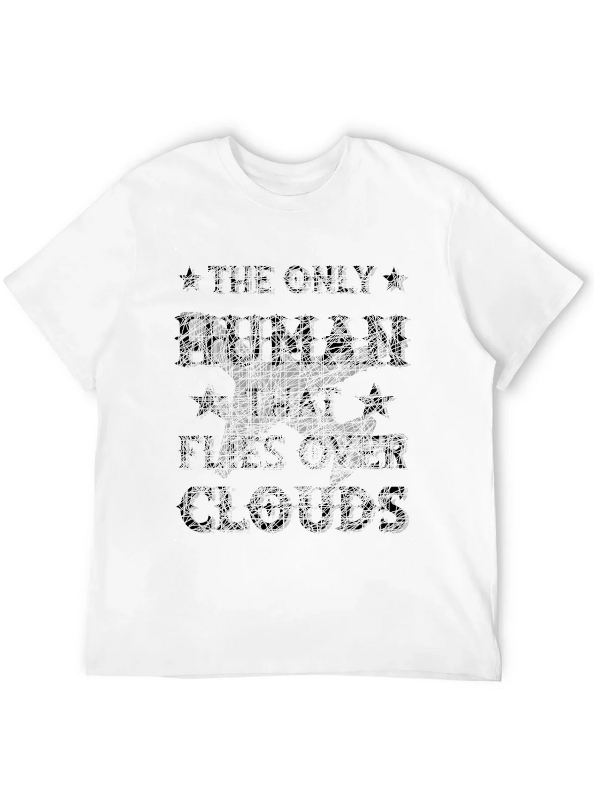 The Only Human That Flies Over Clouds Black T-Shirt product image 10