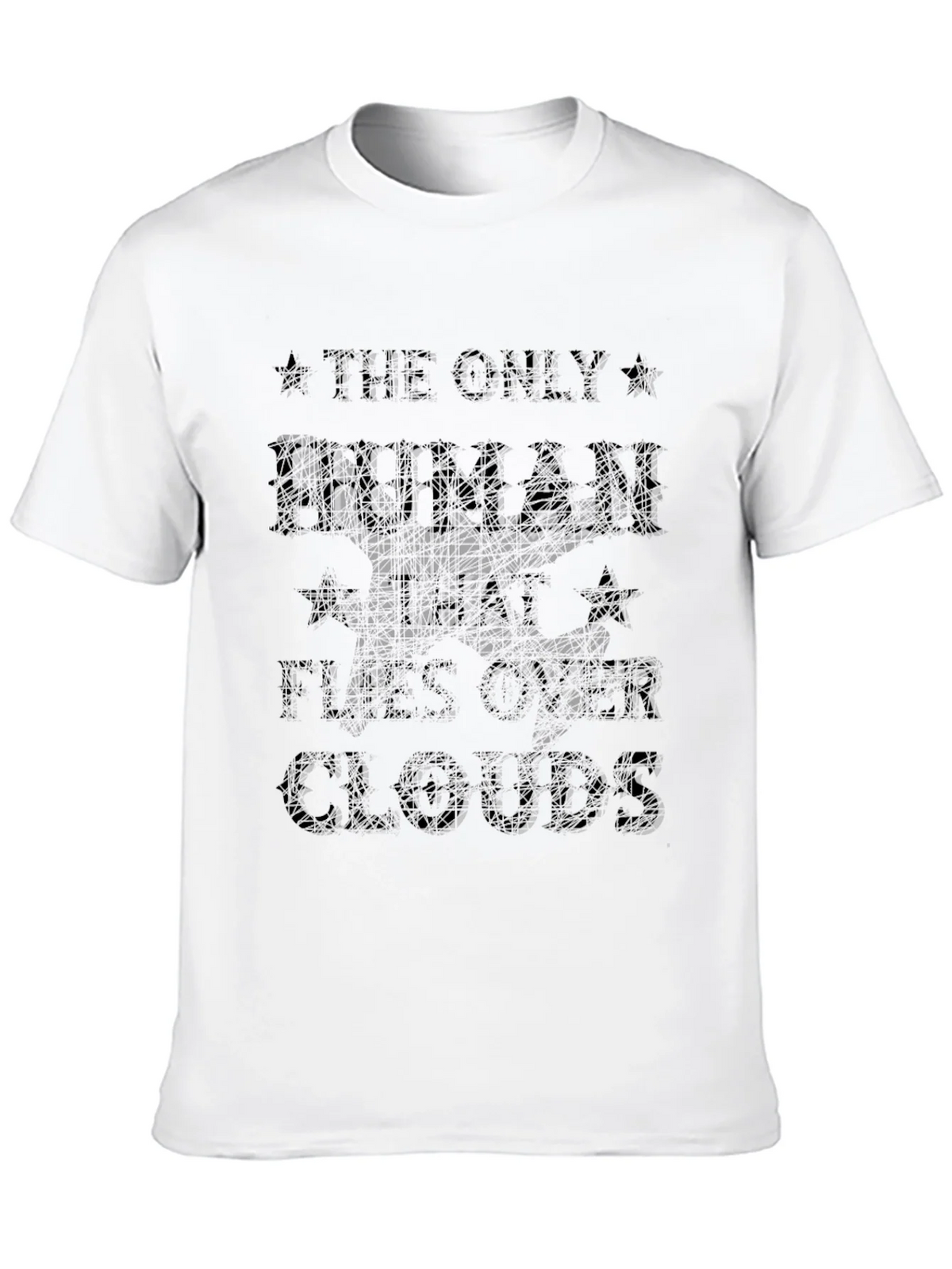 The Only Human That Flies Over Clouds Black T-Shirt product image 8
