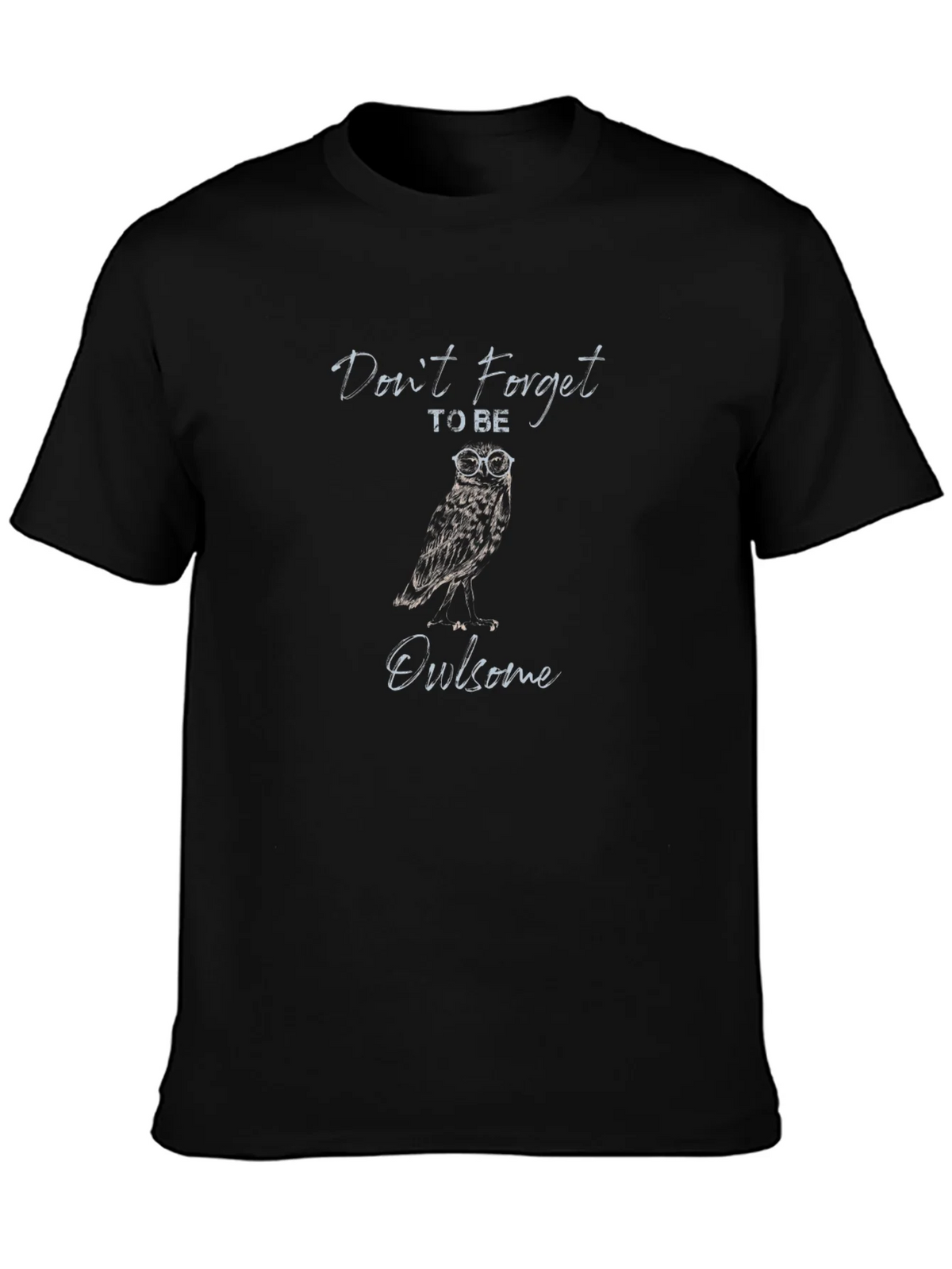 Owl-some Black T-Shirt: Be Awesome Tee product image 3