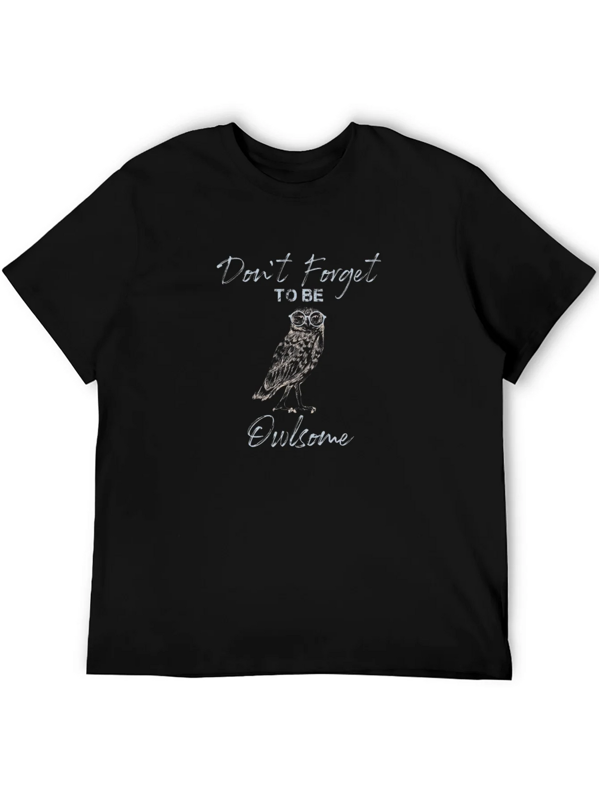 Owl-some Black T-Shirt: Be Awesome Tee product image 5