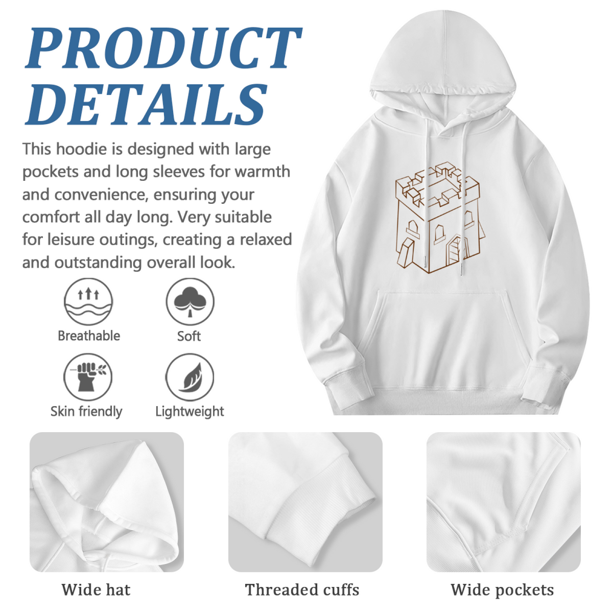Graphic Art Hoodie - Unique Design Pullover Sweatshirt #0605 product image 6