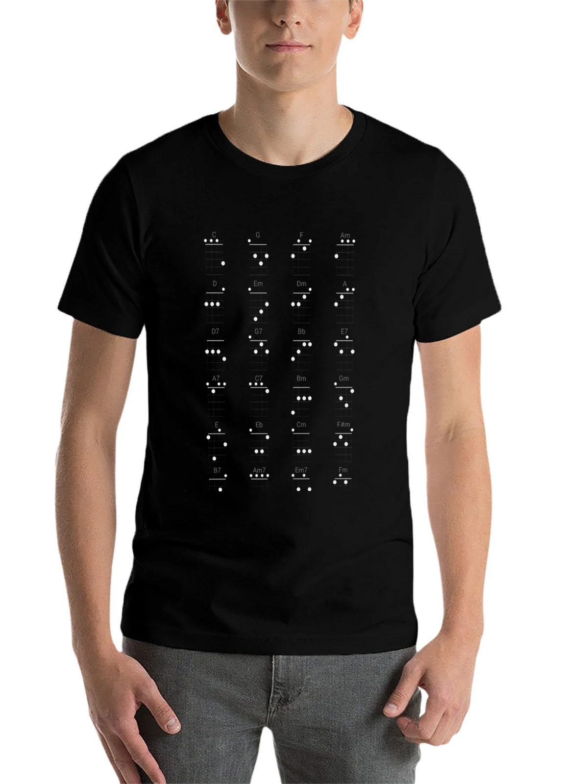 Music Chords Mayan Number System Black T-Shirt product image 4