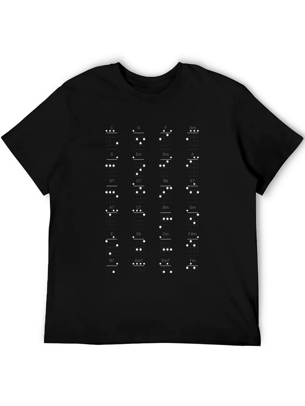 Music Chords Mayan Number System Black T-Shirt product image 5