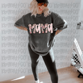 Mama floral checkered print
