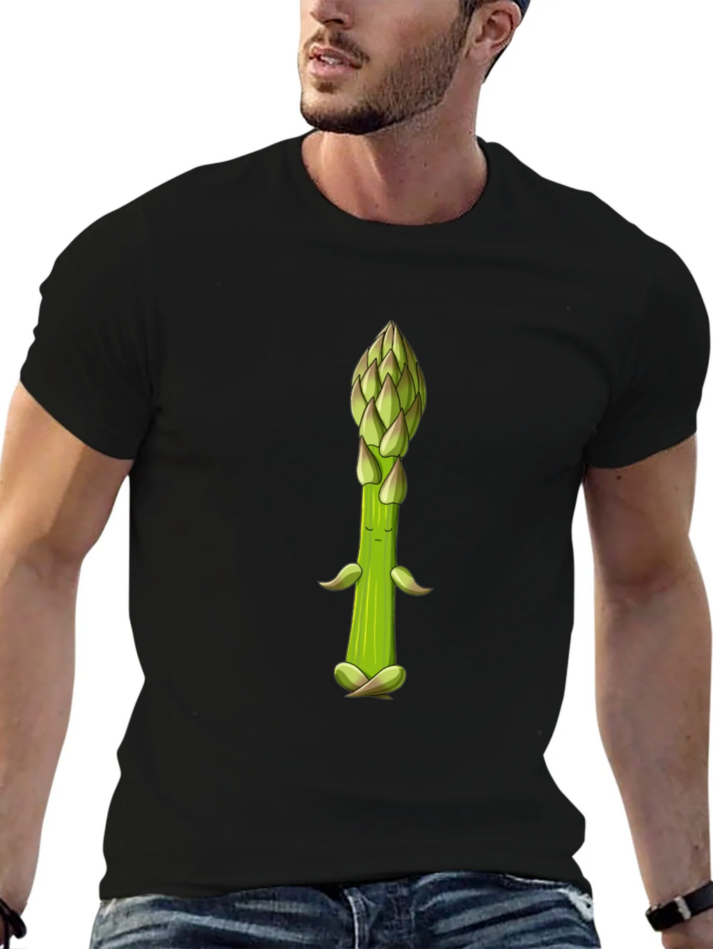 Meditating Asparagus Graphic Tee product image 6