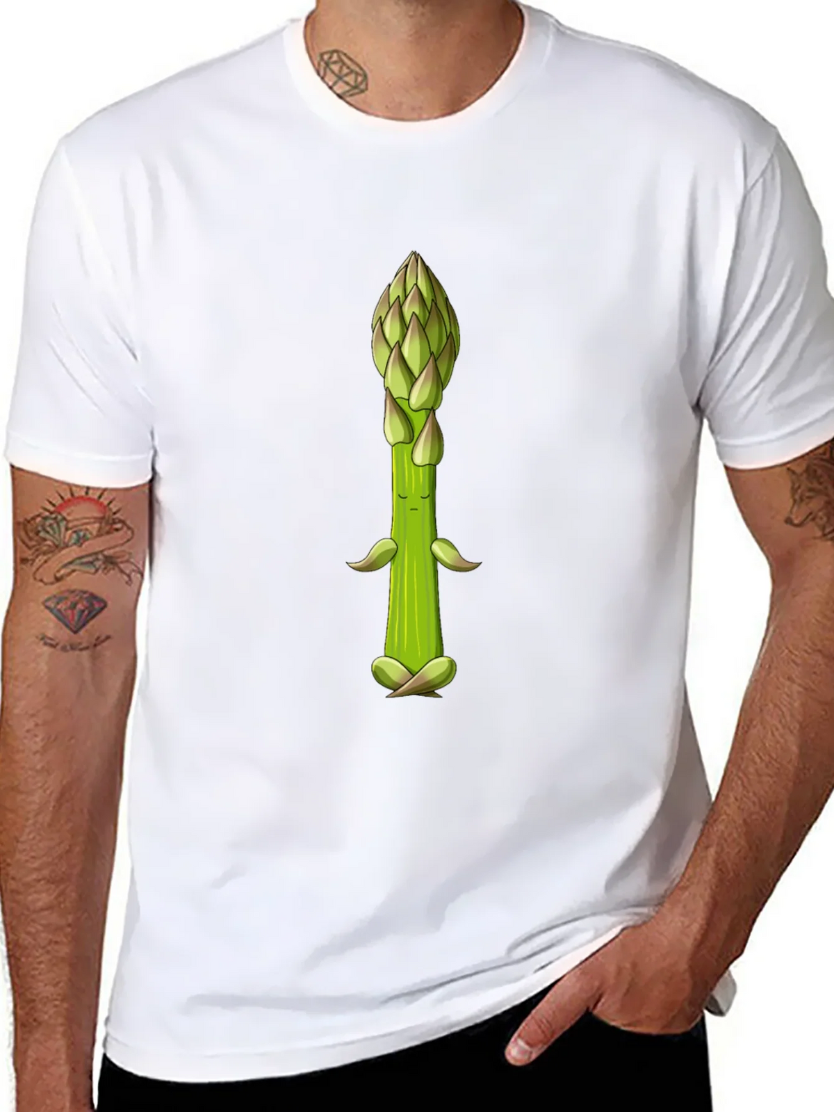 Meditating Asparagus Graphic Tee product image 7