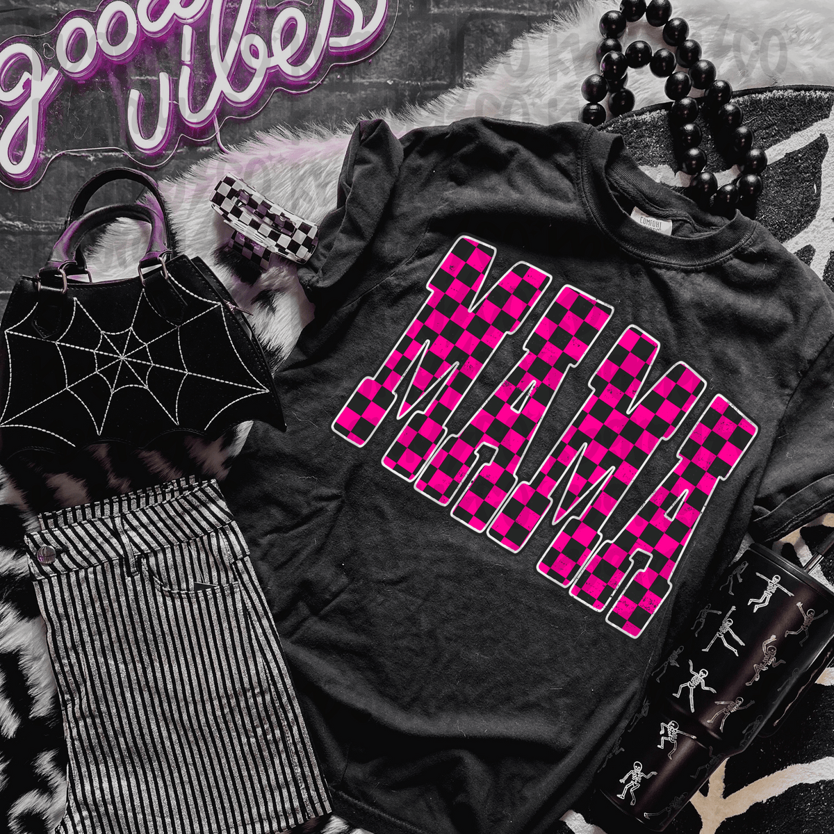 Mama - checkered print
