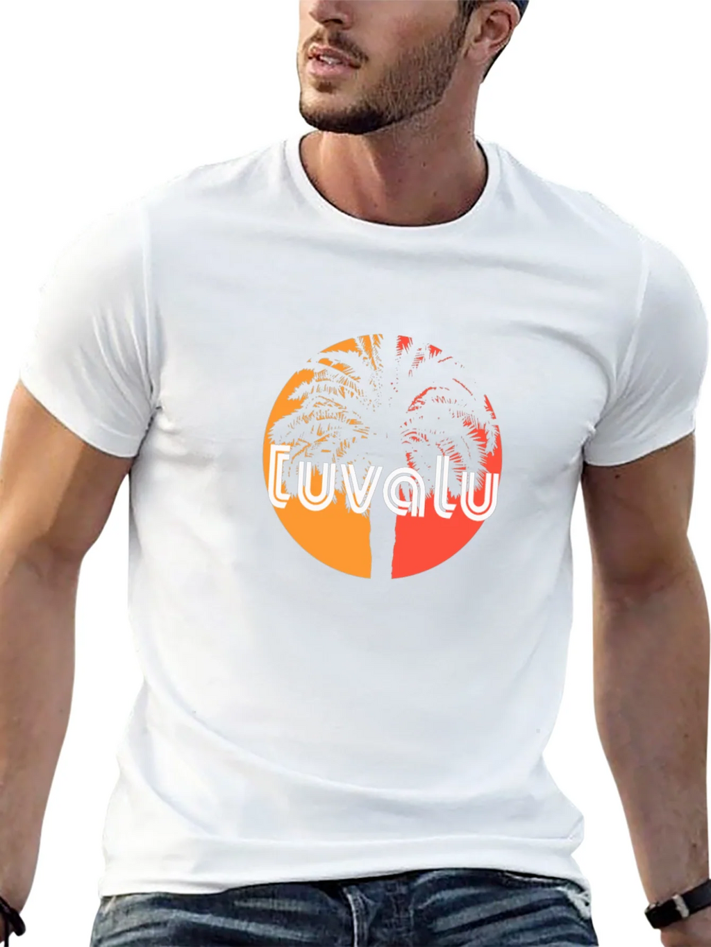 Tuvalu Palm Tree Sunset T-Shirt product image 12