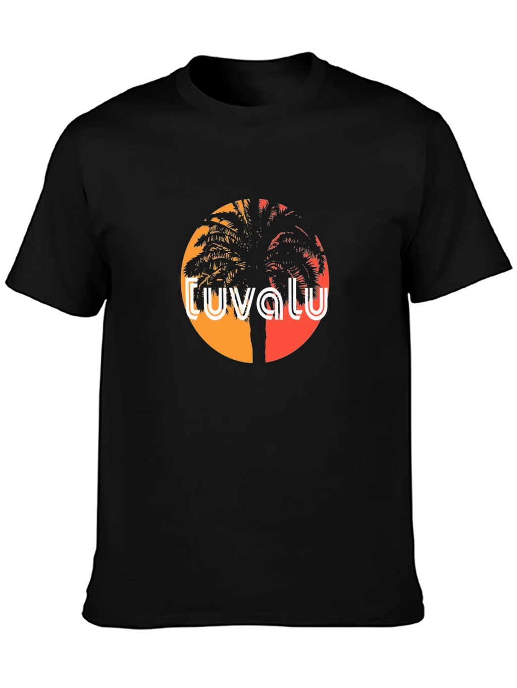 Tuvalu Palm Tree Sunset T-Shirt product image 3