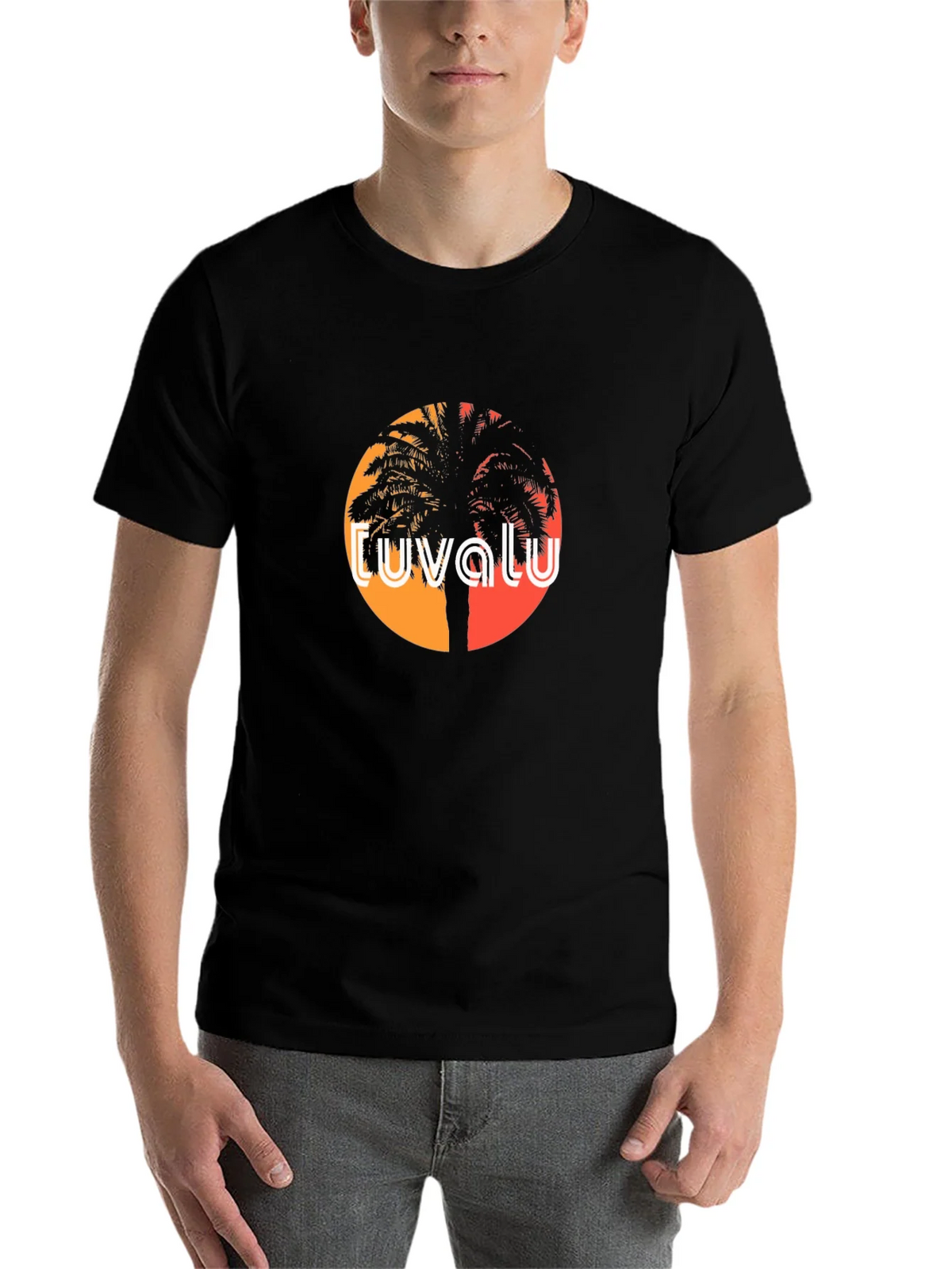 Tuvalu Palm Tree Sunset T-Shirt product image 4