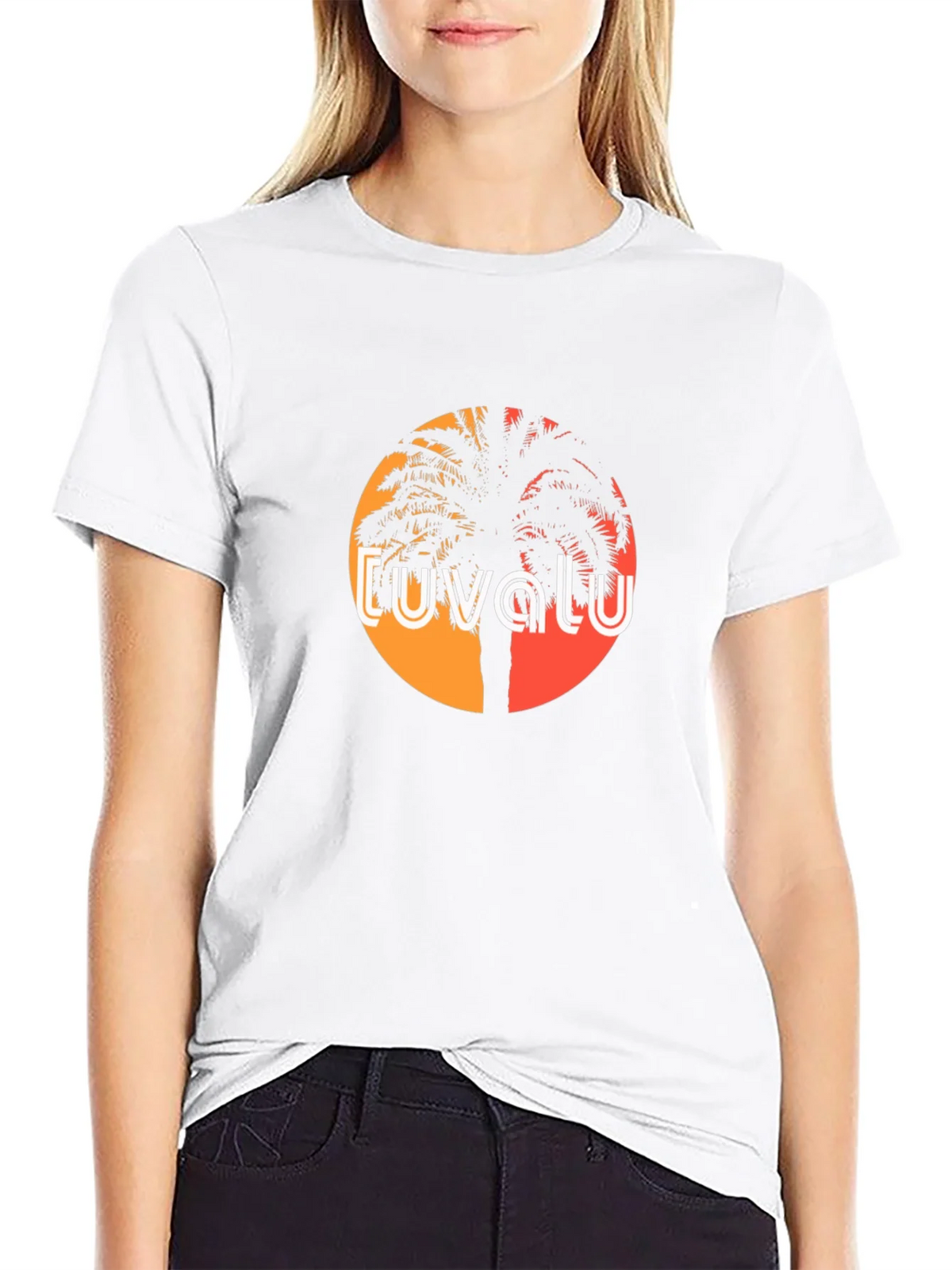 Tuvalu Palm Tree Sunset T-Shirt product image 8