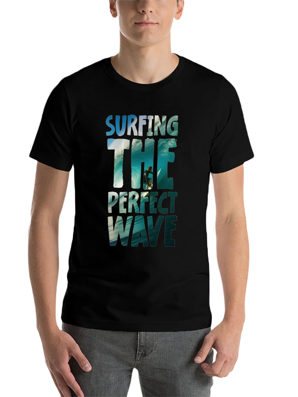 Surfing the Perfect Wave Graphic Tee - Black product image 4
