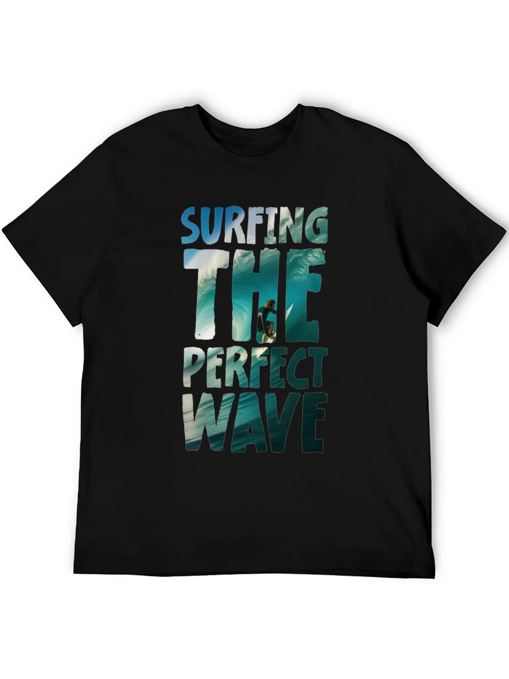 Surfing the Perfect Wave Graphic Tee - Black product image 5