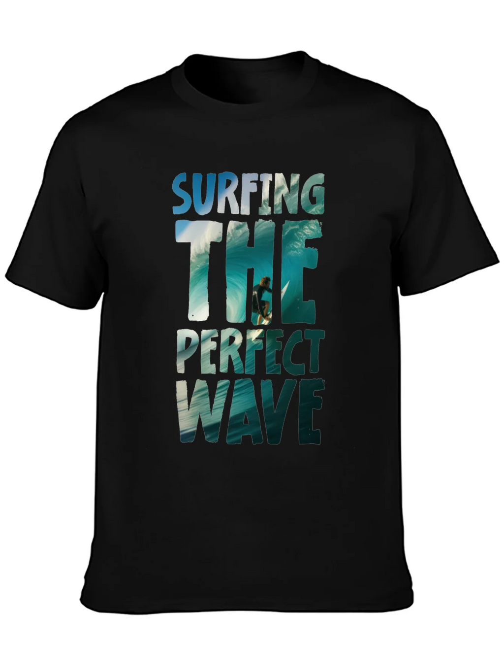 Surfing the Perfect Wave Graphic Tee - Black product image 3