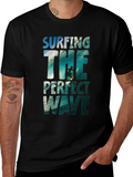Surfing the Perfect Wave Graphic Tee - Black product image 1