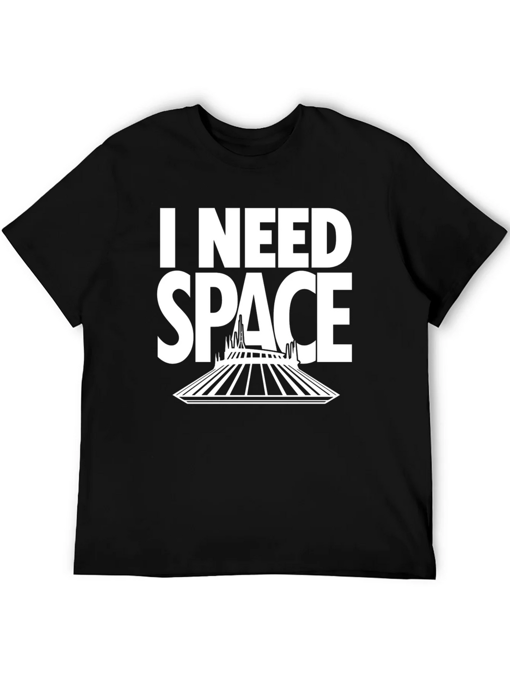 I Need Space T-Shirt - Black Cotton Blend product image 5