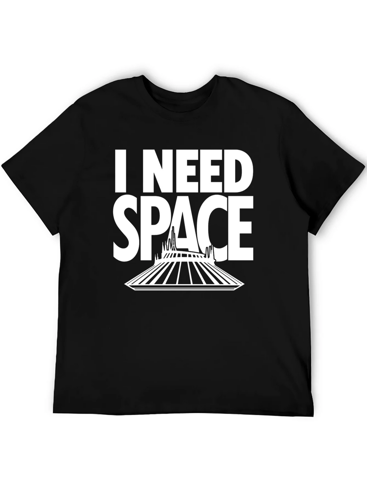 I Need Space T-Shirt - Black Cotton Blend product image 5