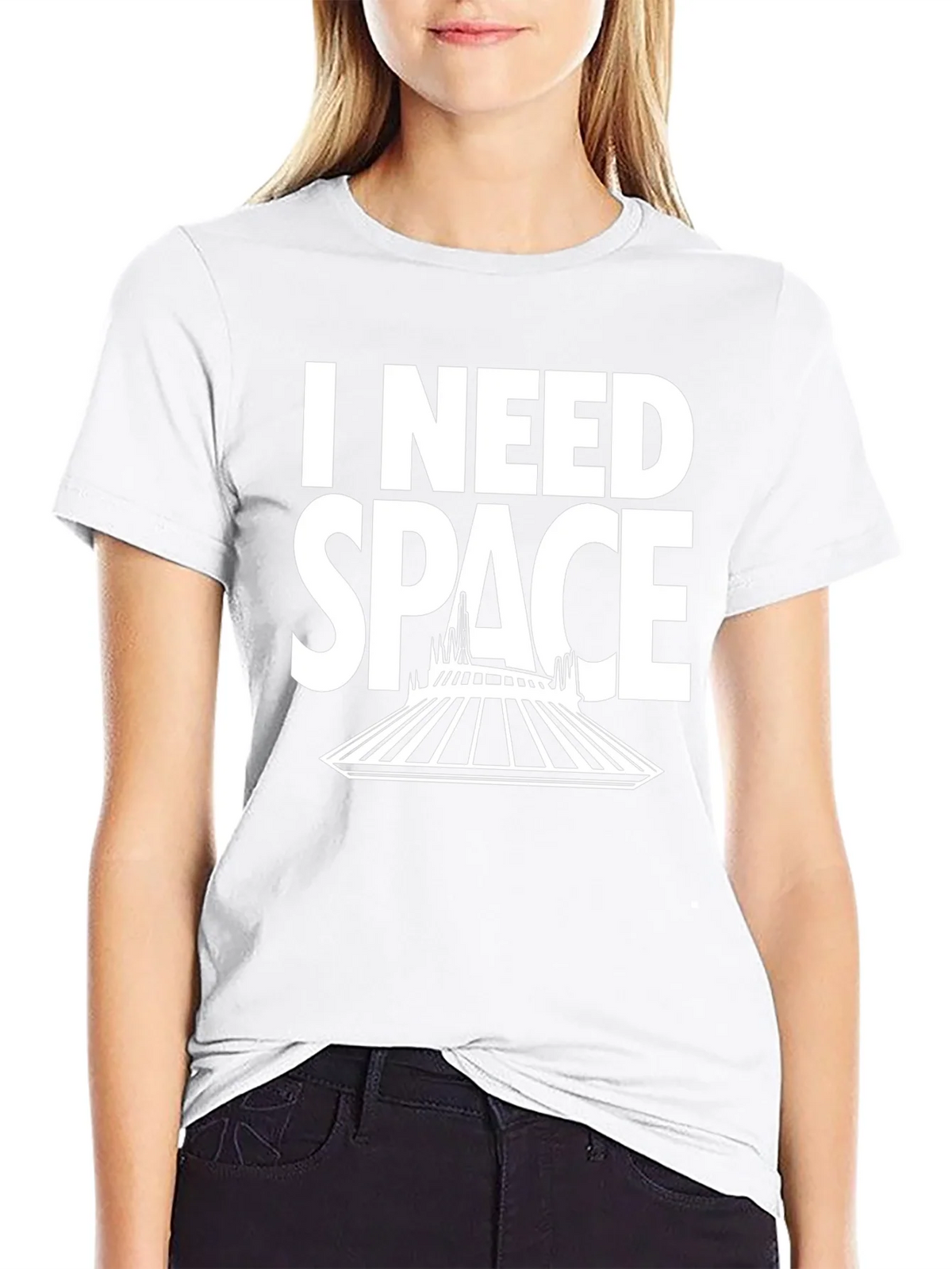 I Need Space T-Shirt - Black Cotton Blend product image 8