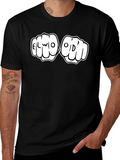 Elwood Fist Bump Graphic Tee - Black Cotton T-Shirt product image 1