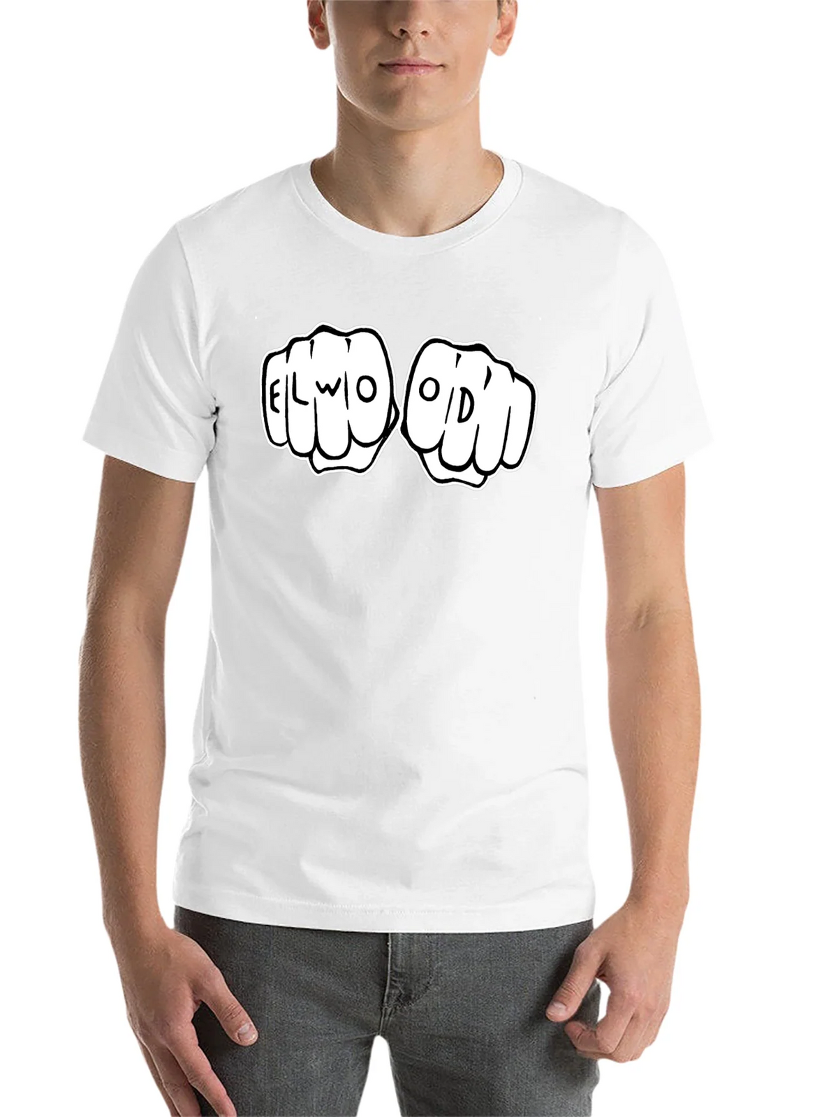 Elwood Fist Bump Graphic Tee - Black Cotton T-Shirt product image 10