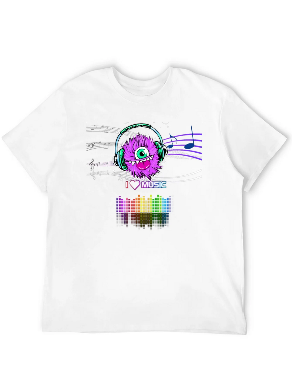 I Love Music T-Shirt - Purple Monster Graphic Tee product image 6