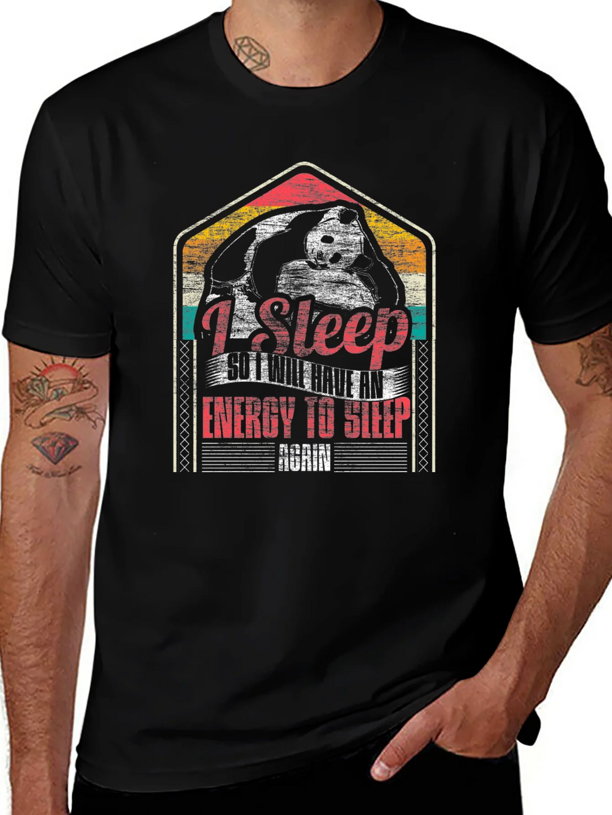 I Sleep Panda Graphic Tee - Funny Shirt product image 1