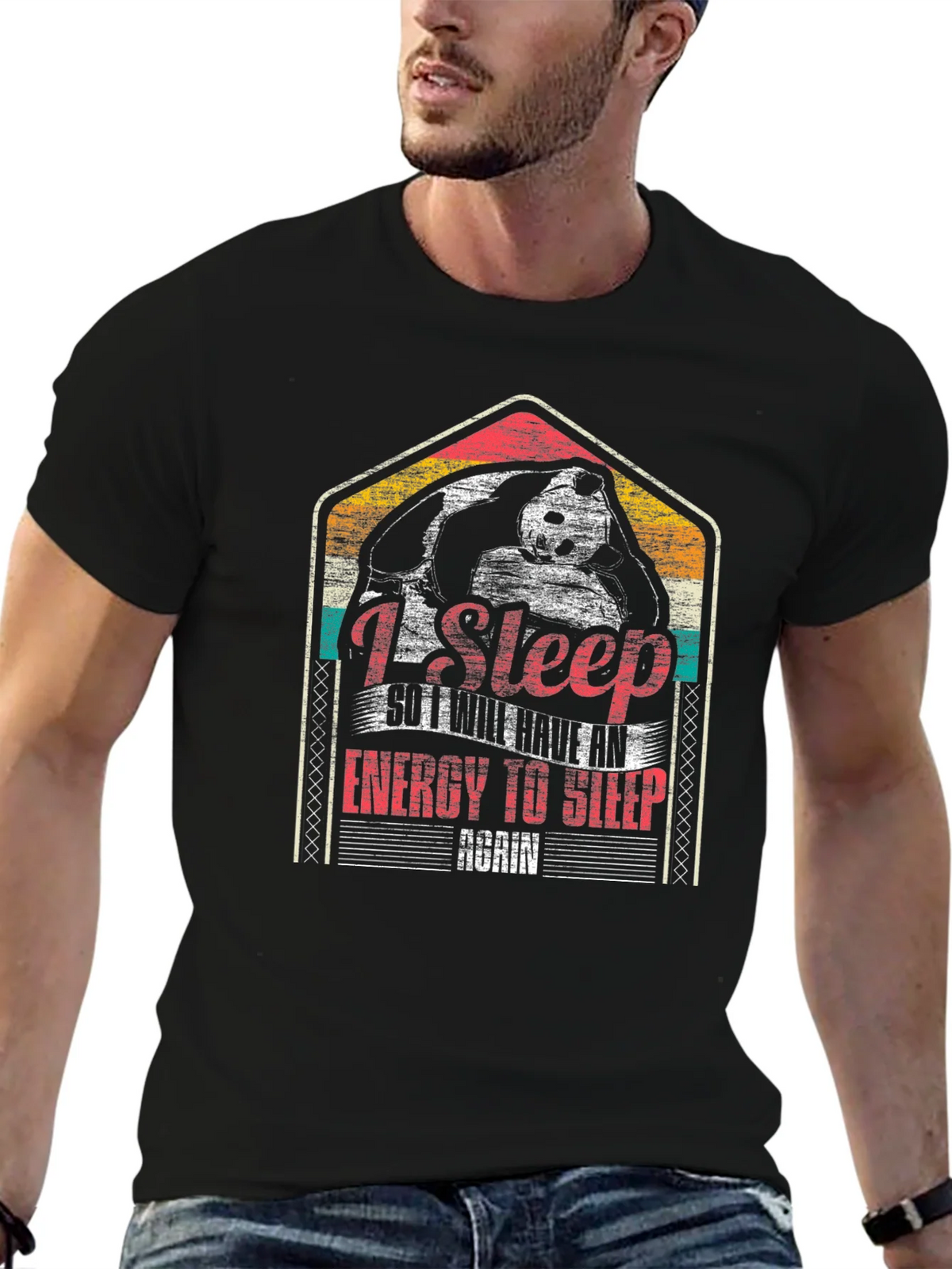 I Sleep Panda Graphic Tee - Funny Shirt product image 6