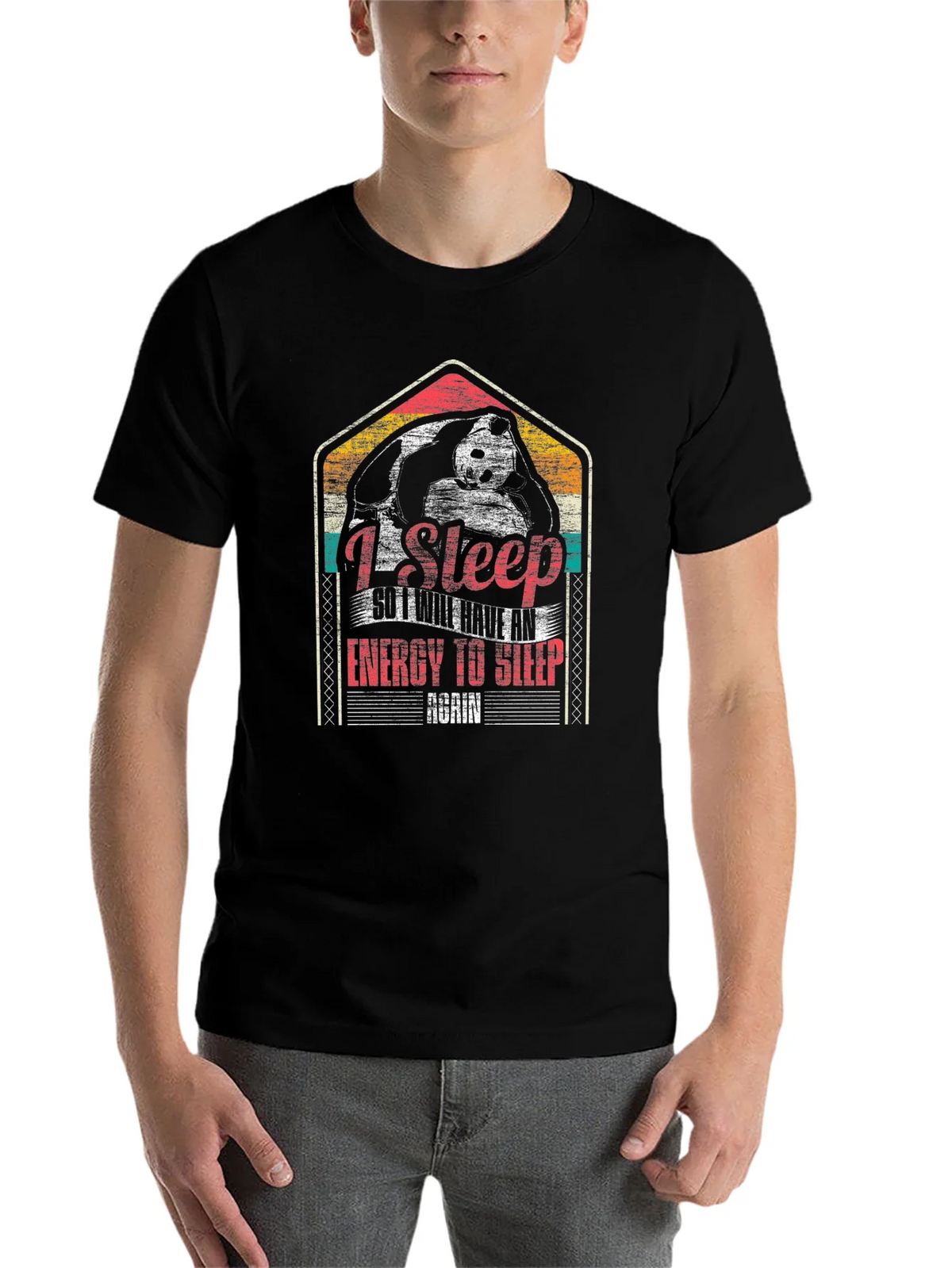 I Sleep Panda Graphic Tee - Funny Shirt product image 4