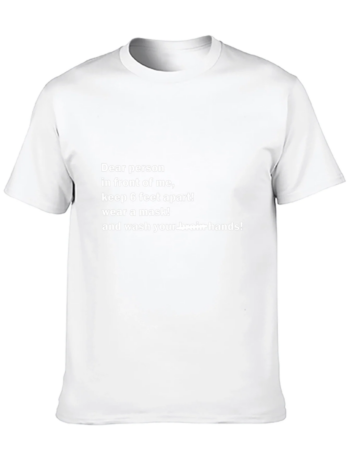 Funny Social Distancing T-Shirt - Wash Your Brain Hands! product image 9