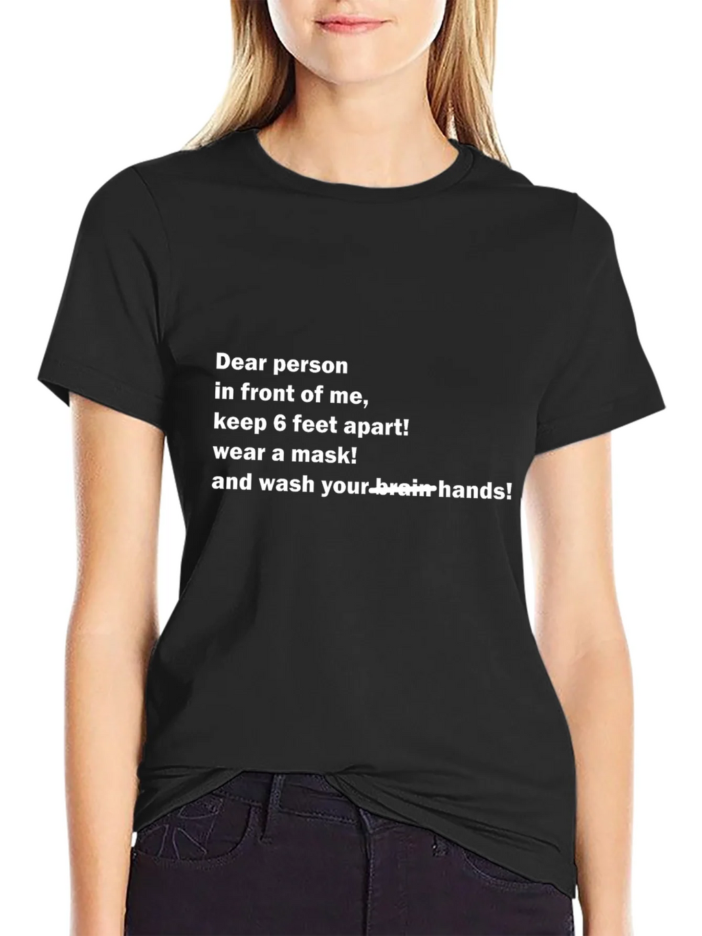 Funny Social Distancing T-Shirt - Wash Your Brain Hands! product image 2