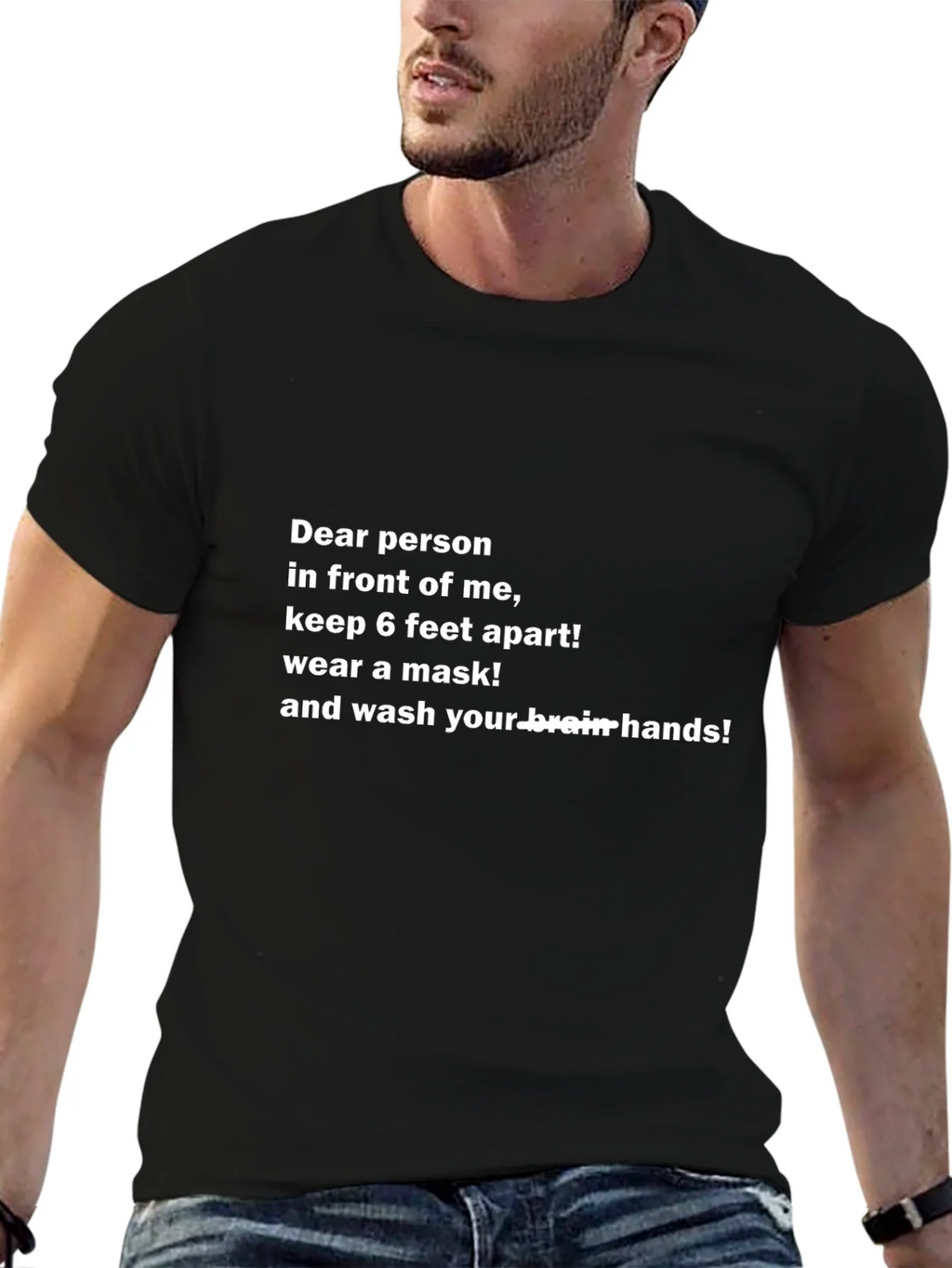 Funny Social Distancing T-Shirt - Wash Your Brain Hands! product image 6