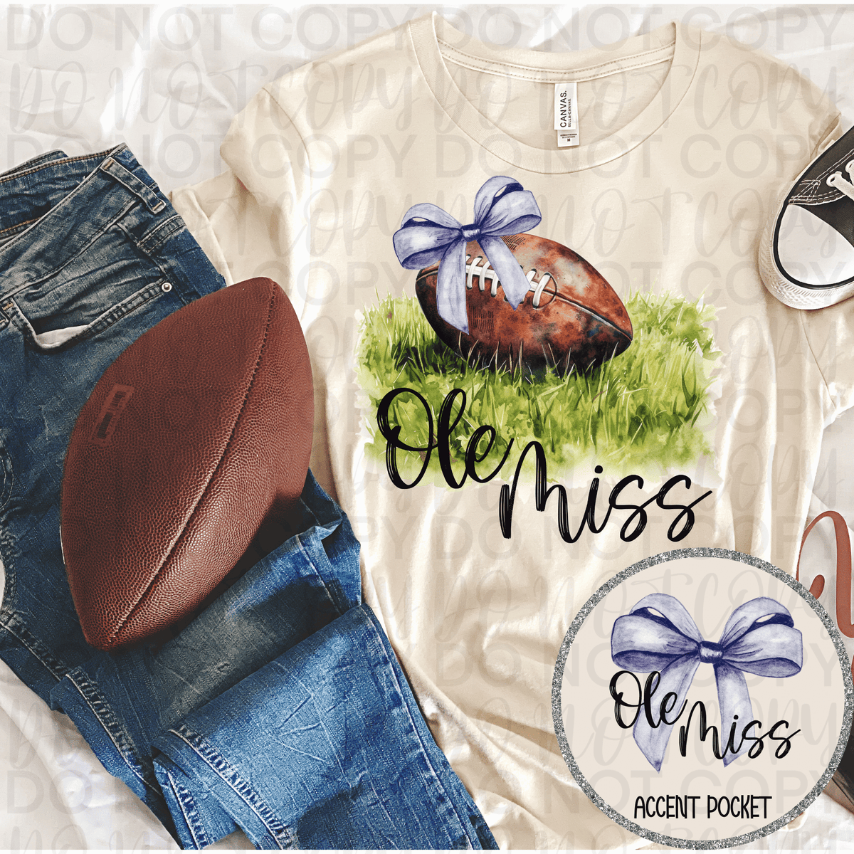 All state football with bow infant toddler and child