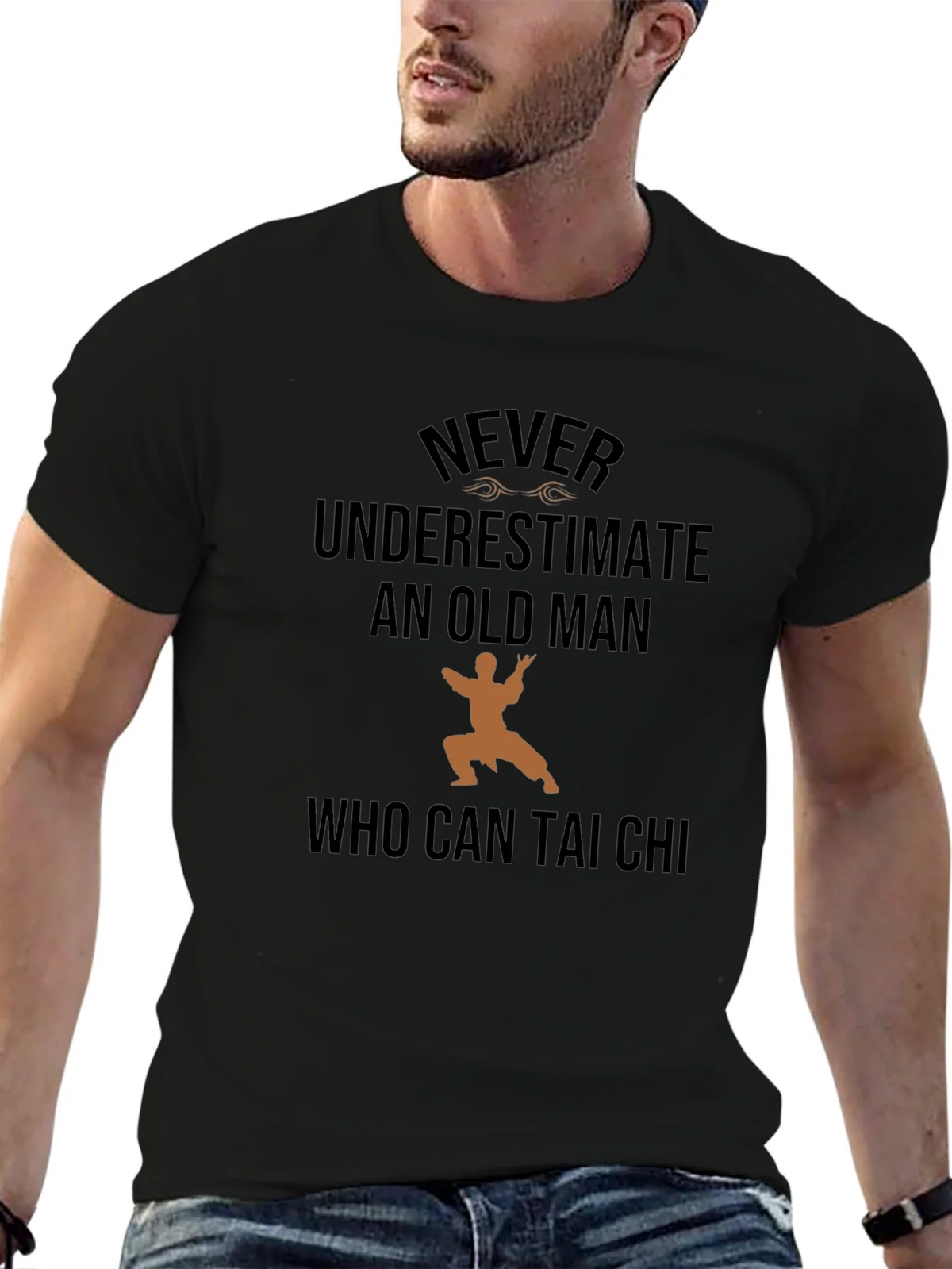 Never Underestimate Old Man Tai Chi T-Shirt product image 6