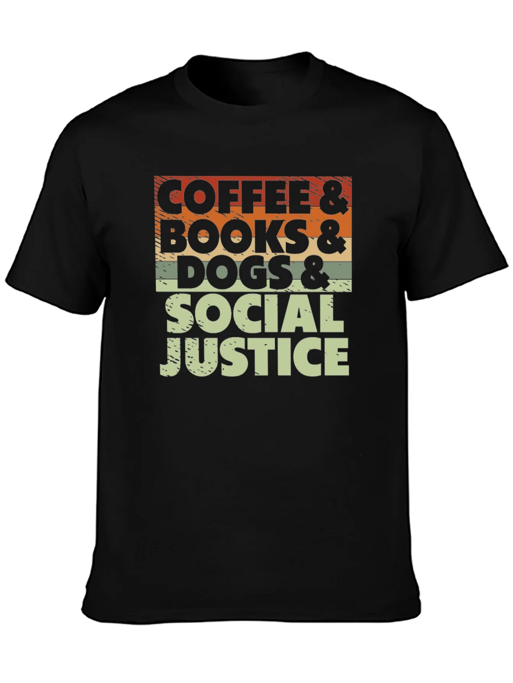 Coffee Books Dogs & Social Justice T-Shirt product image 2