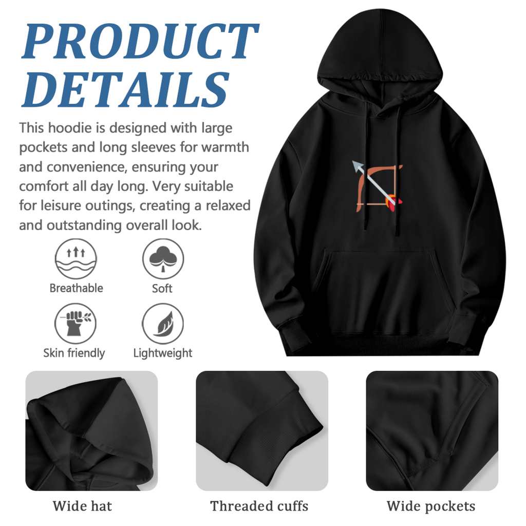 Minimalist Art Hoodie - Clean Design Pullover #0637 product image 6