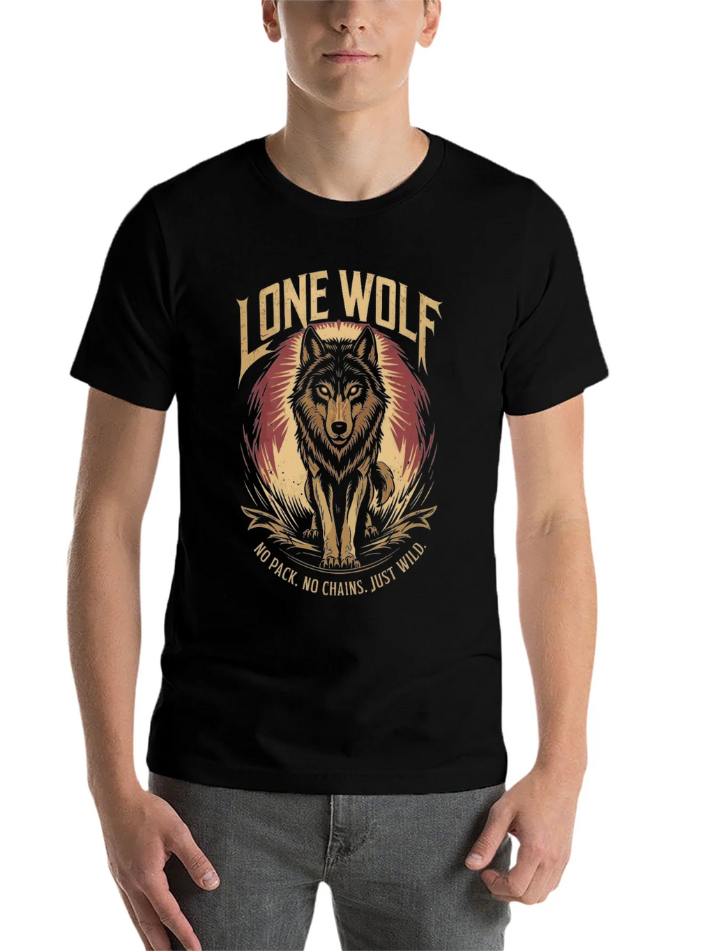 Lone Wolf Graphic Tee - No Pack No Chains product image 4