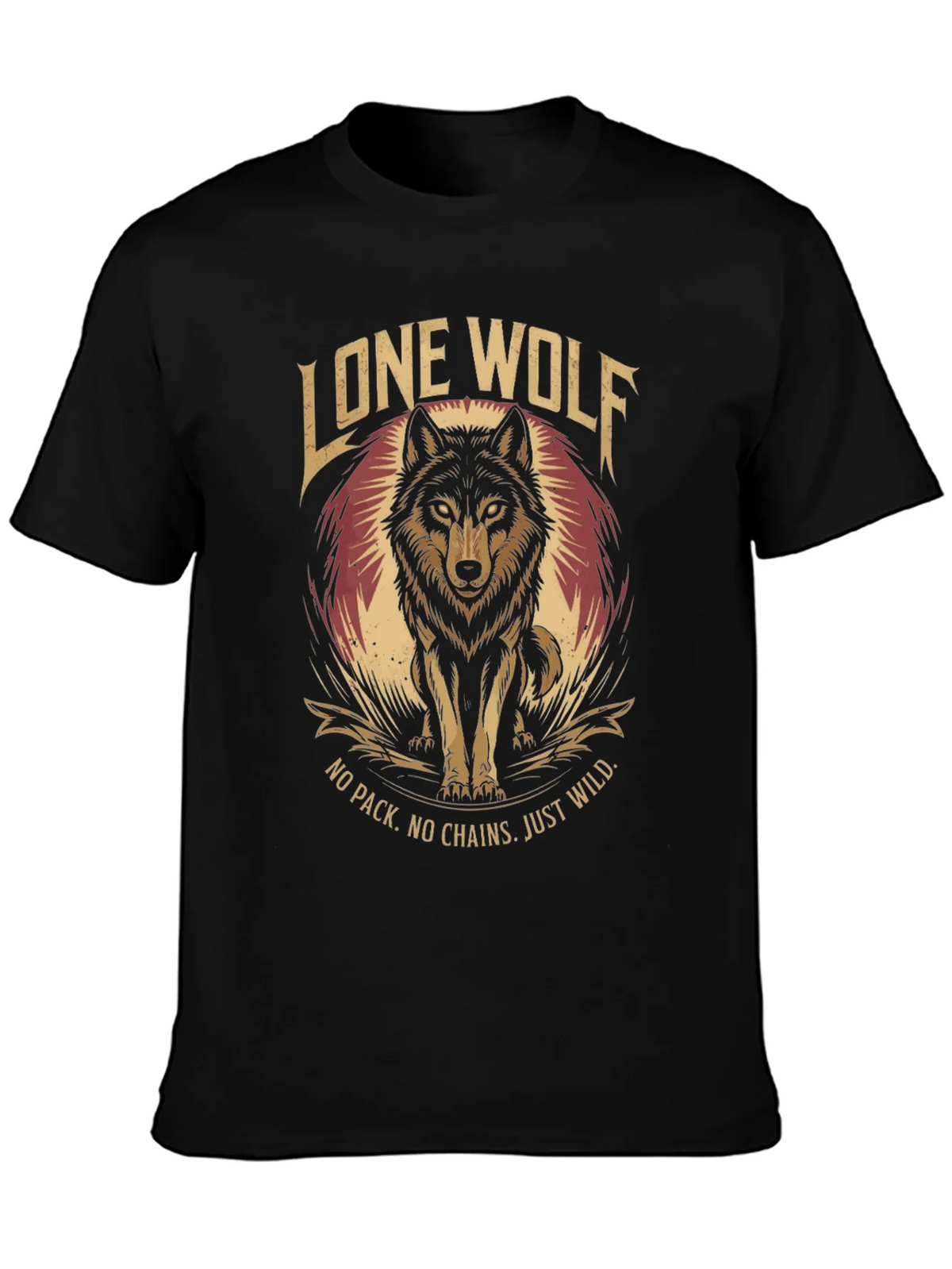 Lone Wolf Graphic Tee - No Pack No Chains product image 3