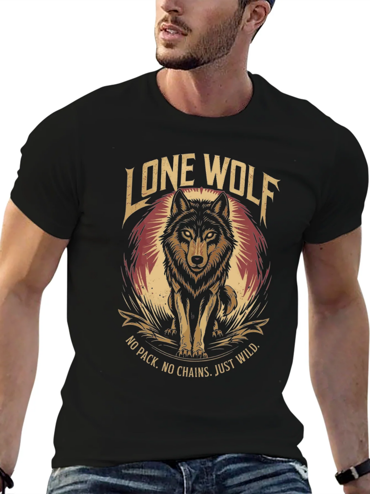 Lone Wolf Graphic Tee - No Pack No Chains product image 6