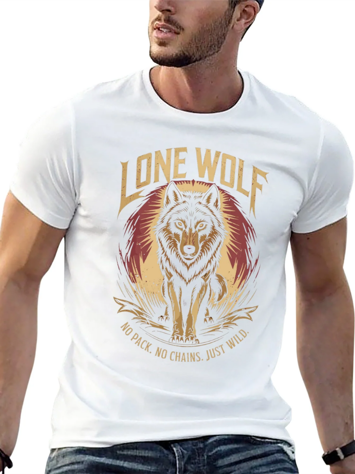 Lone Wolf Graphic Tee - No Pack No Chains product image 12