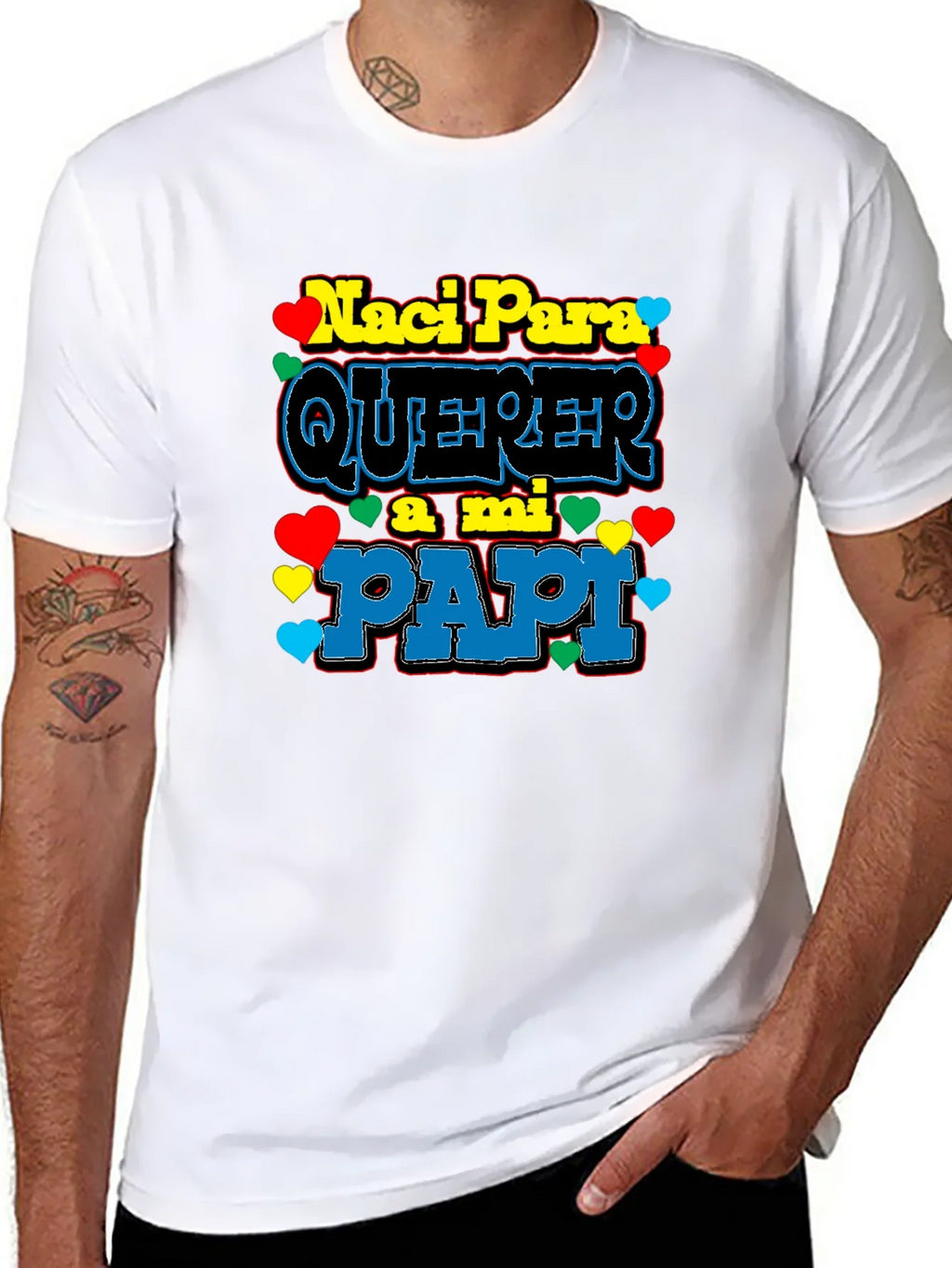Naci Para Querer a mi Papi Black T-Shirt product image 7