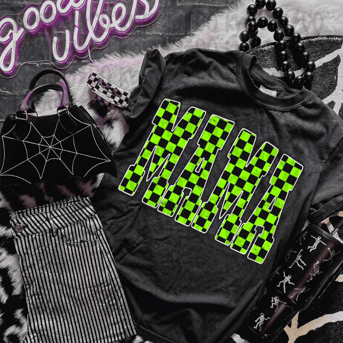 Mama - checkered print