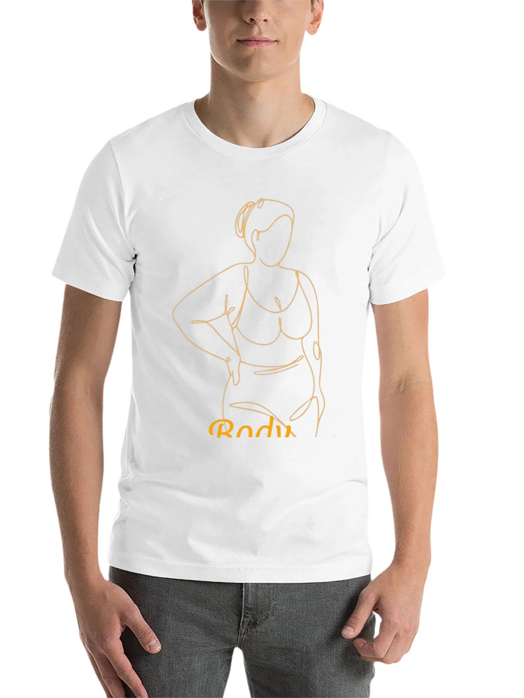 Body Positive Line Art Graphic Tee - Black product image 10