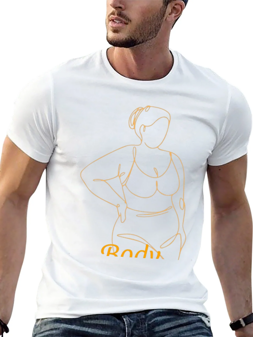 Body Positive Line Art Graphic Tee - Black product image 12