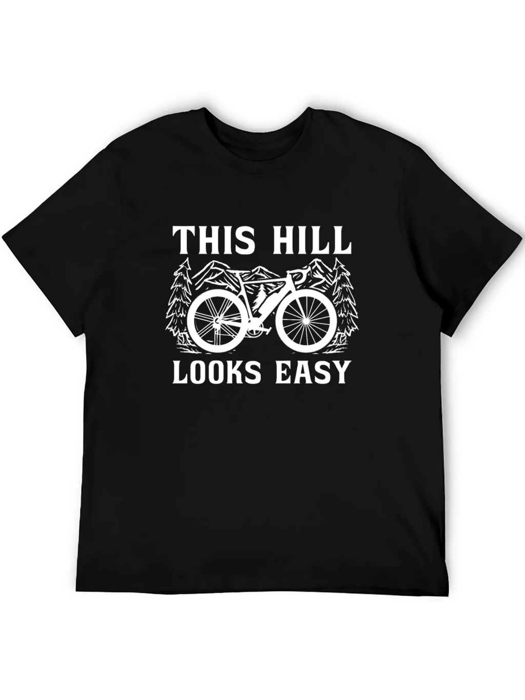 This Hill Looks Easy Black Graphic T-Shirt product image 5