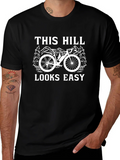 This Hill Looks Easy Black Graphic T-Shirt product image 1
