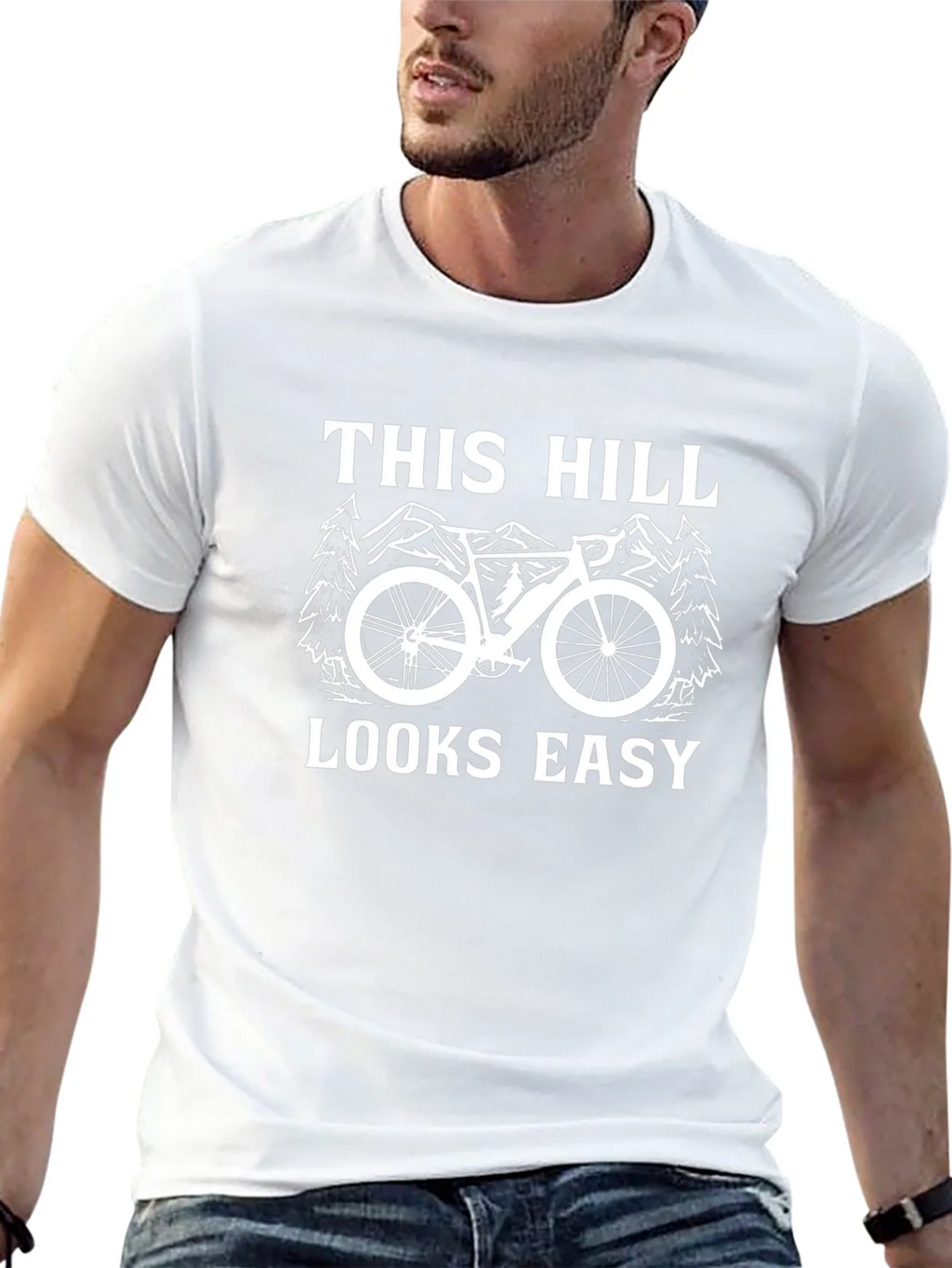 This Hill Looks Easy Black Graphic T-Shirt product image 12