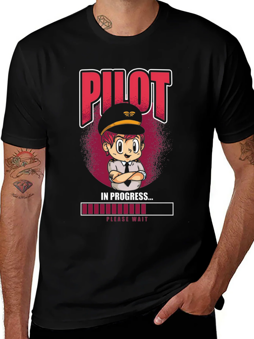 Pilot In Progress T-Shirt - Novelty Aviation Tee product image 1