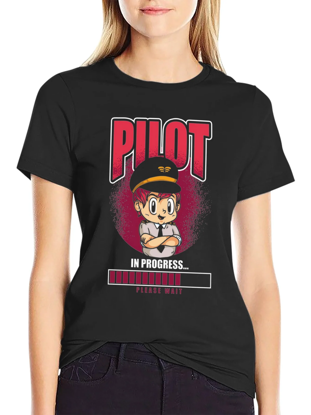 Pilot In Progress T-Shirt - Novelty Aviation Tee product image 2