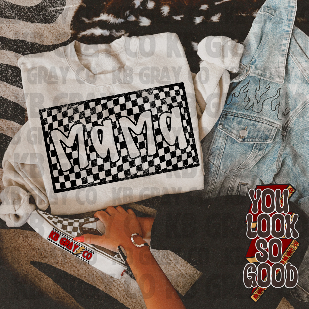 Mama checkered print