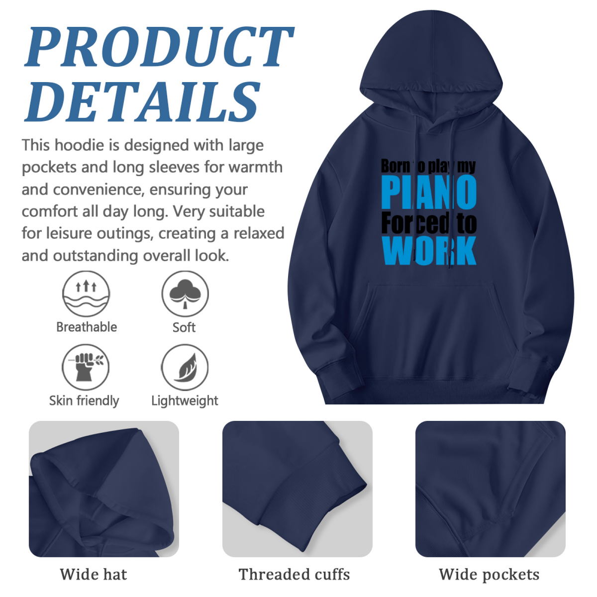 Book Lover Hoodie - Creative Artistic Design Pullover #0589 product image 6